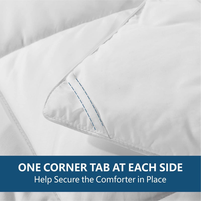cozy night Cozynight Down Alternative Comforter-All Season Queen Comforters Duvet Insert with Corner Tabs-Lightweight Breathable Reversible White Comforter 90x90 inches - Image 5
